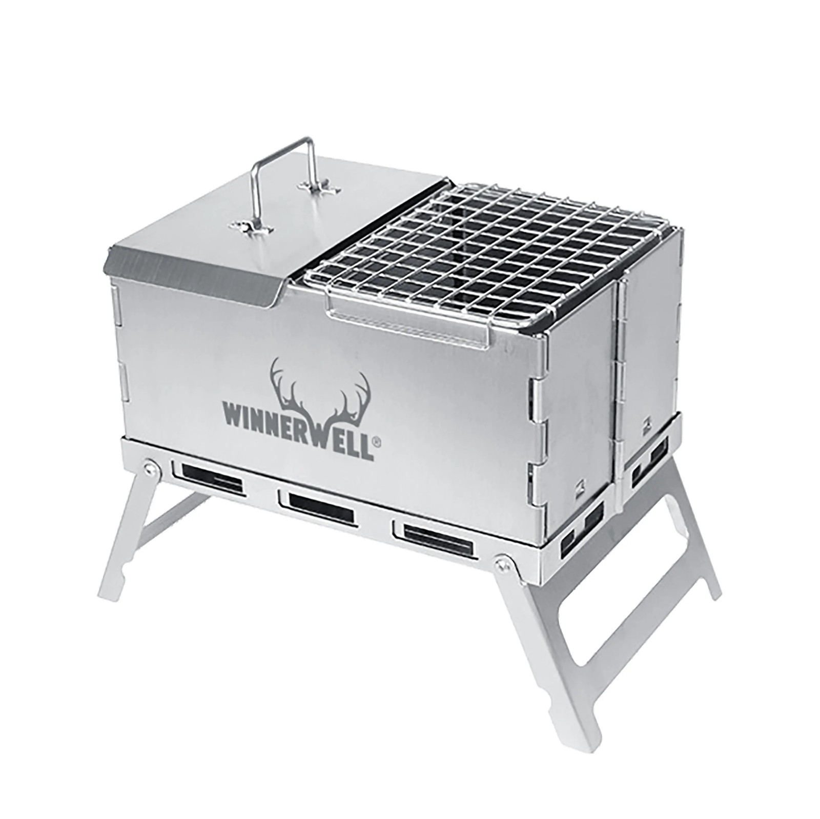 Winnerwell Portable Camping Cook Grill – BBQ, Soup Pot & Fire Pit Stove