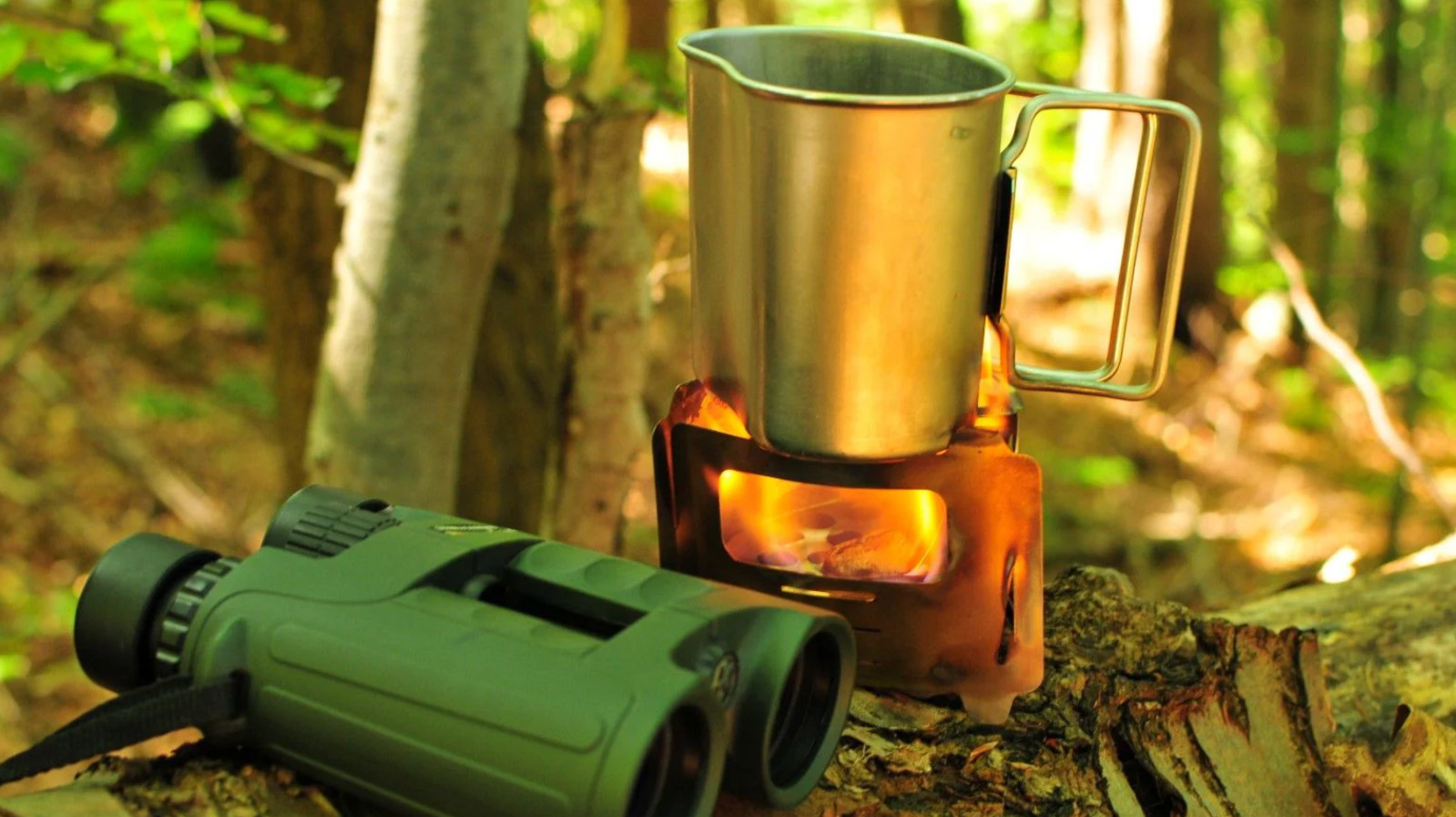 Bushbox Essentials Ultralight Multi-Fuel Stove. Less than 4 ounces.