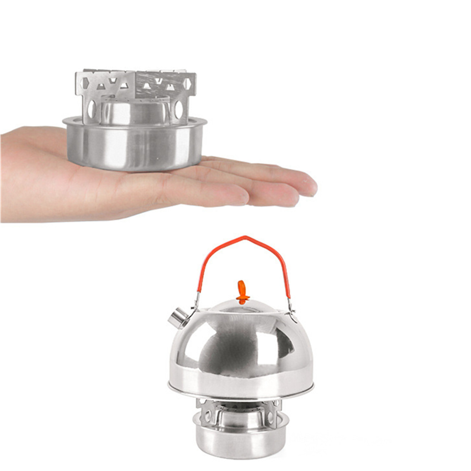 Outdoor Portable Camping Mini Alcohol Stove Cooking Burner With Cross Stand c