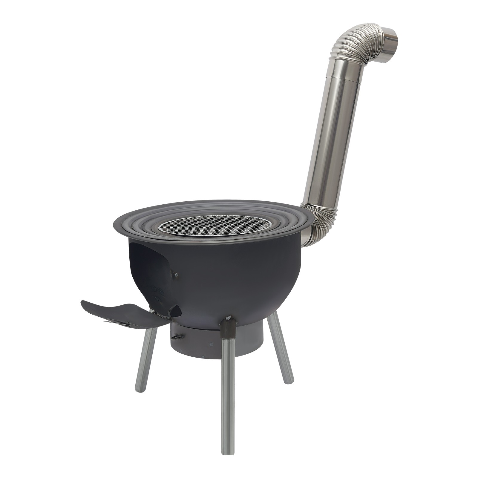 Wood Burning Stove with Grill Rack Charcoal Grill Camping Rocket Stove Outdoor