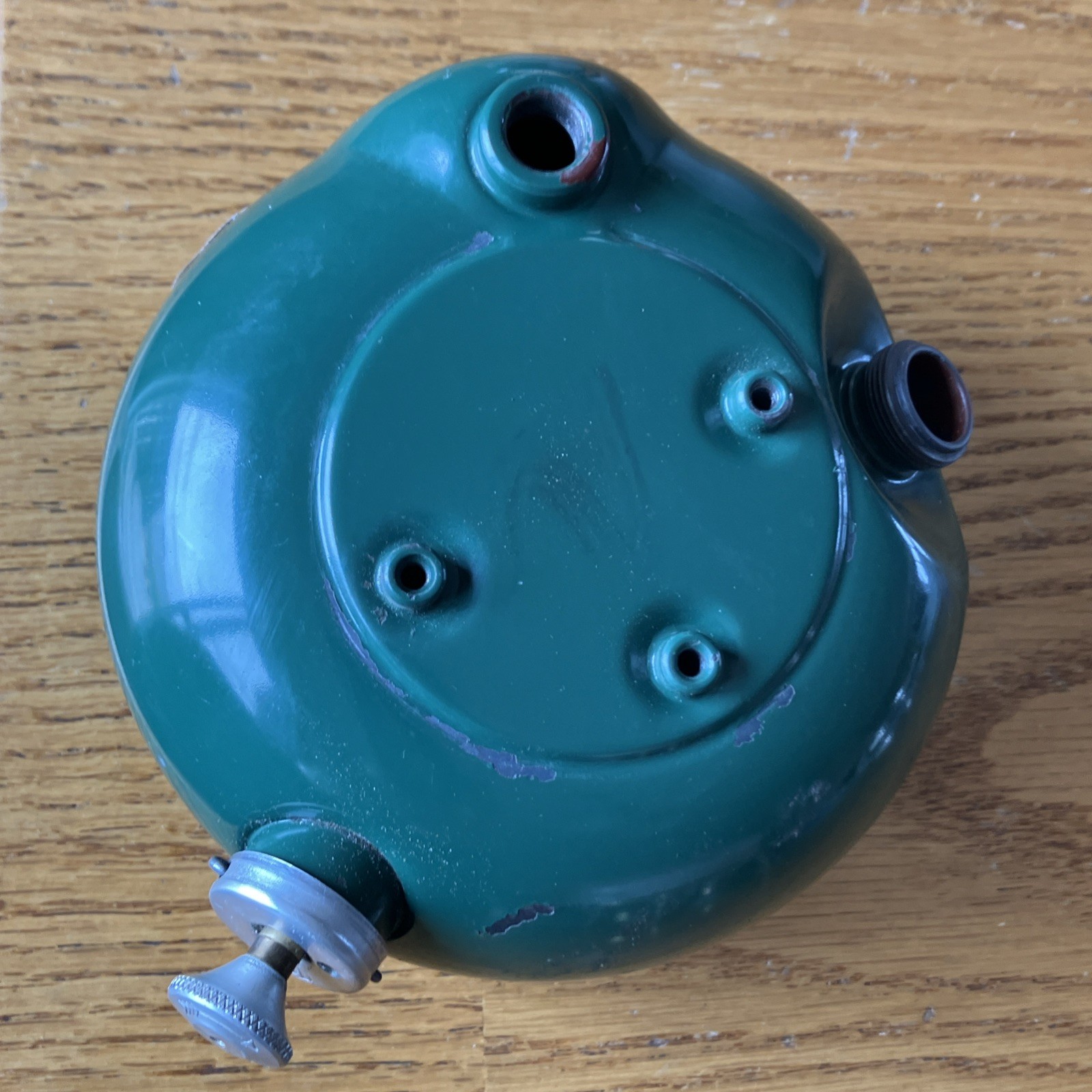 Original Coleman 502 Stove Gas Tank Fount Date 6/80 & Pump Assembly, No Rust