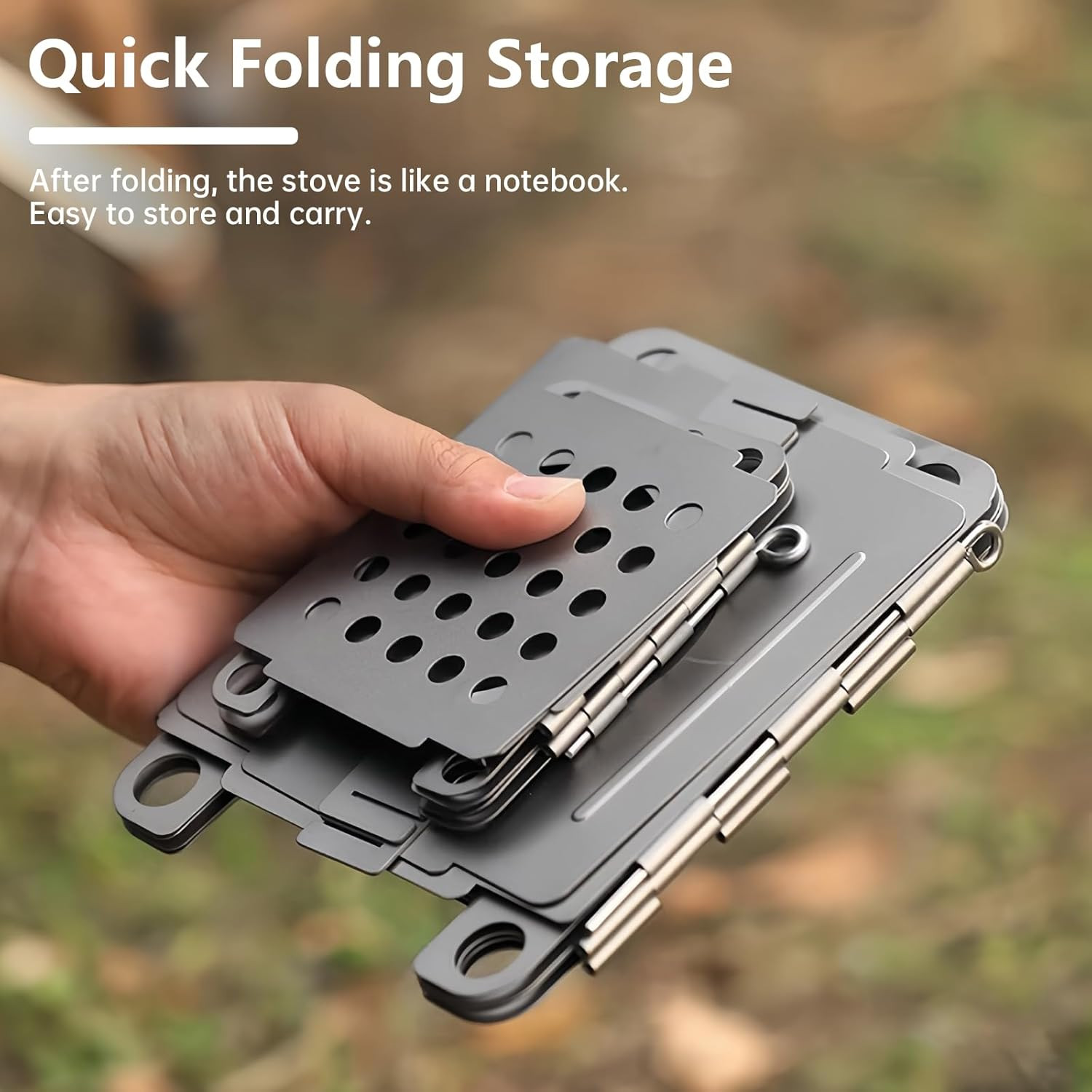 Titanium Wood Stove Foldable Portable Alcohol Stove Titanium Wood Burning Stove