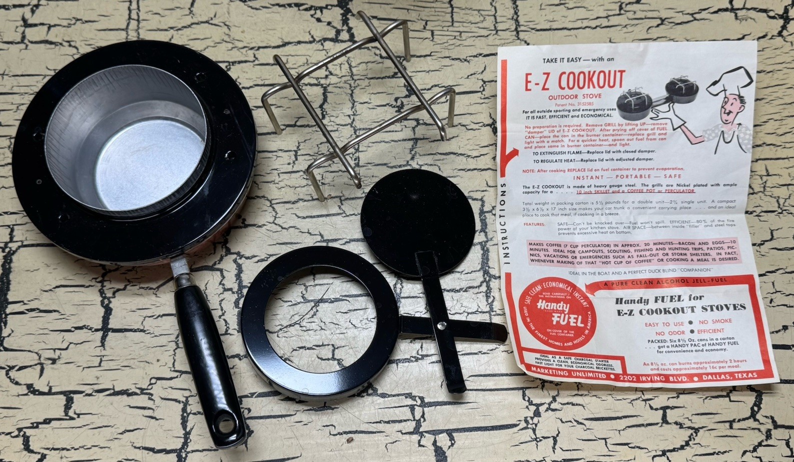 VTG EZ Cookout Cookout Outdoor Camp Stove System Survival Emergency Camping Rare