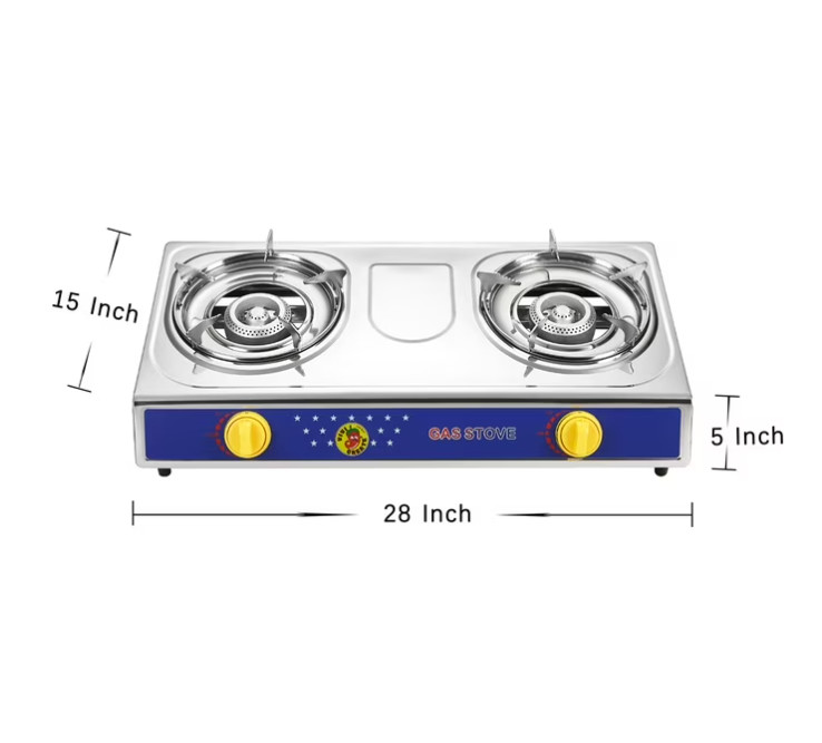 Double 20,000 BTU Stove Propane 2 Burner Gas Outdoor Portable Camping Camp Grill