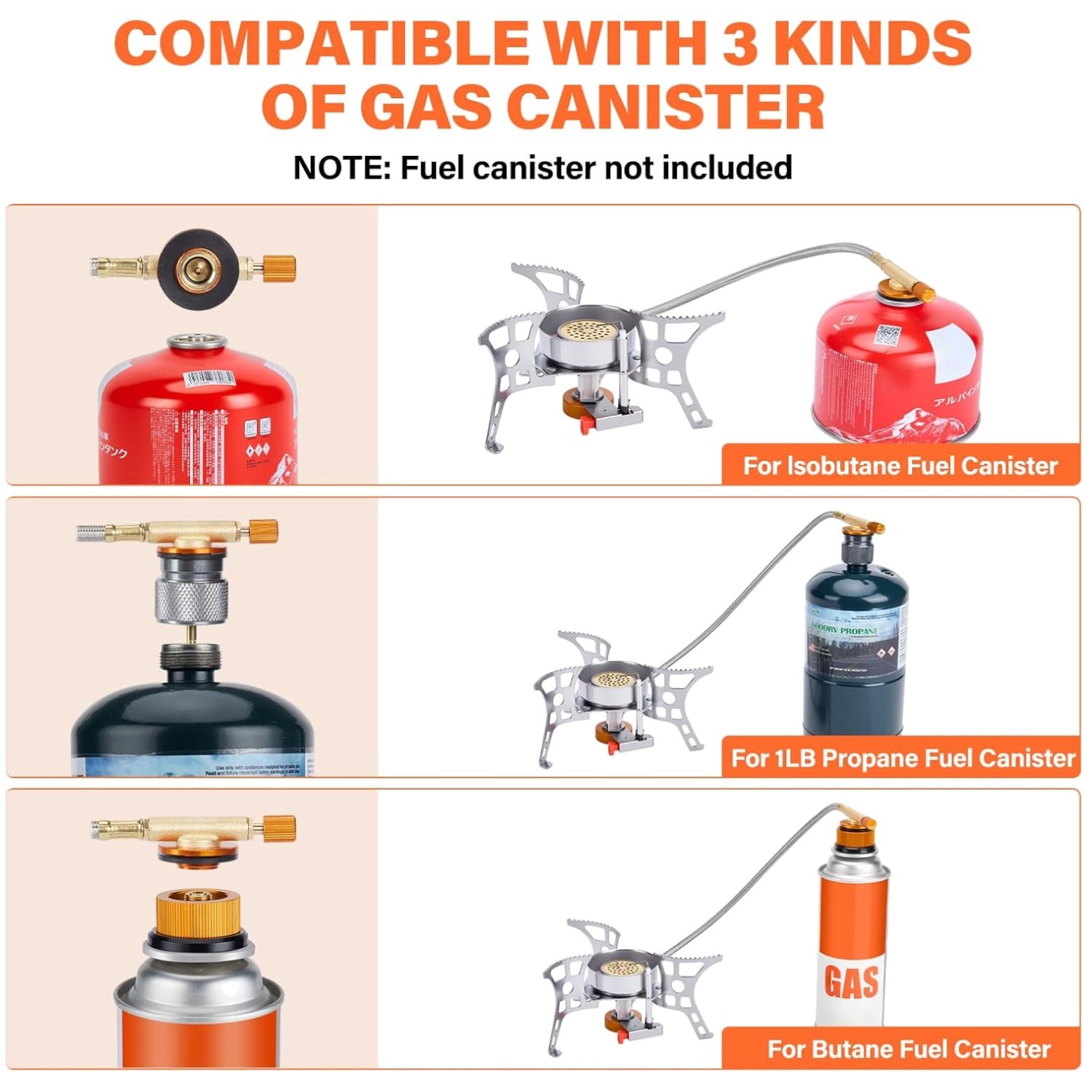 High-Efficiency Camping Stove with Windproof Design
