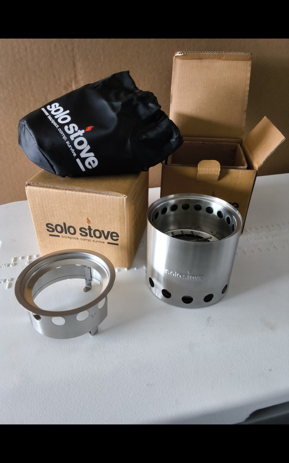 Solo Stove Lite Stainless Steel Wood Compact Camping Stove w/ Carry Case