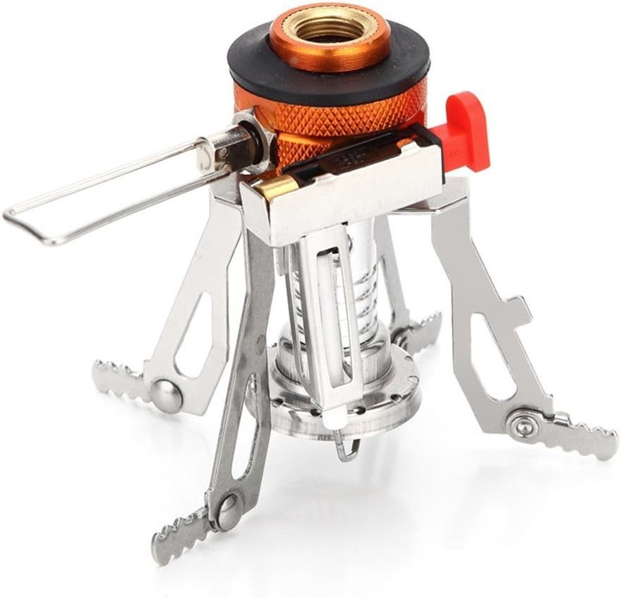 Wind-Resistant Backpacking Stove with Adjustable Flame Control, 3000W Power