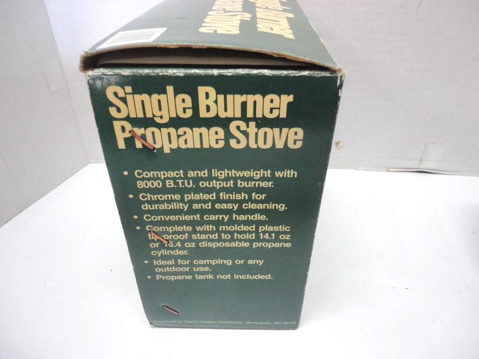 GreatLand Single Burner Propane Stove One Burner Camping Outdoor NIB 7″ Square