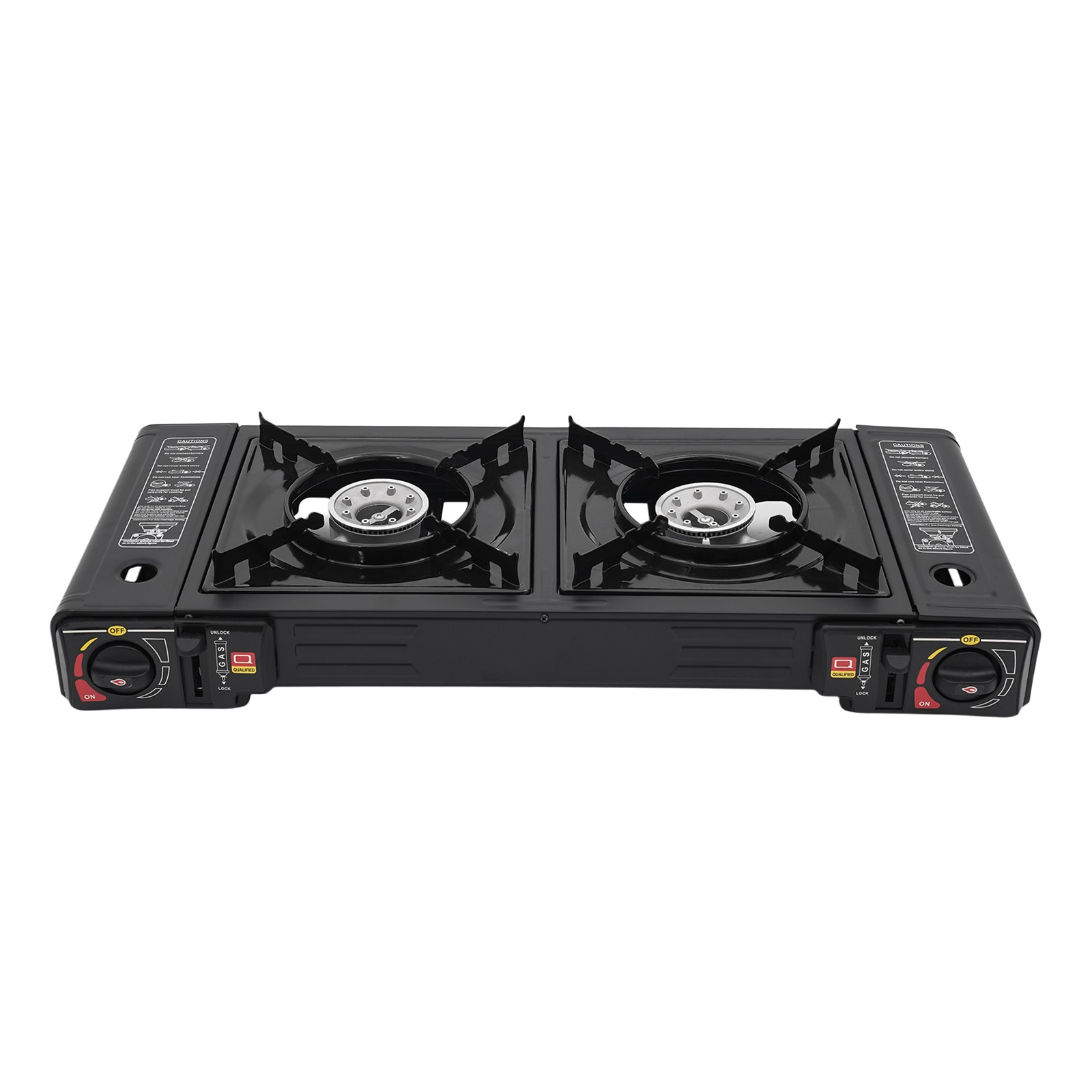 Camping Stove Butane 2500W x2 Burners Cooking Burner w/ Portable Tray&Case