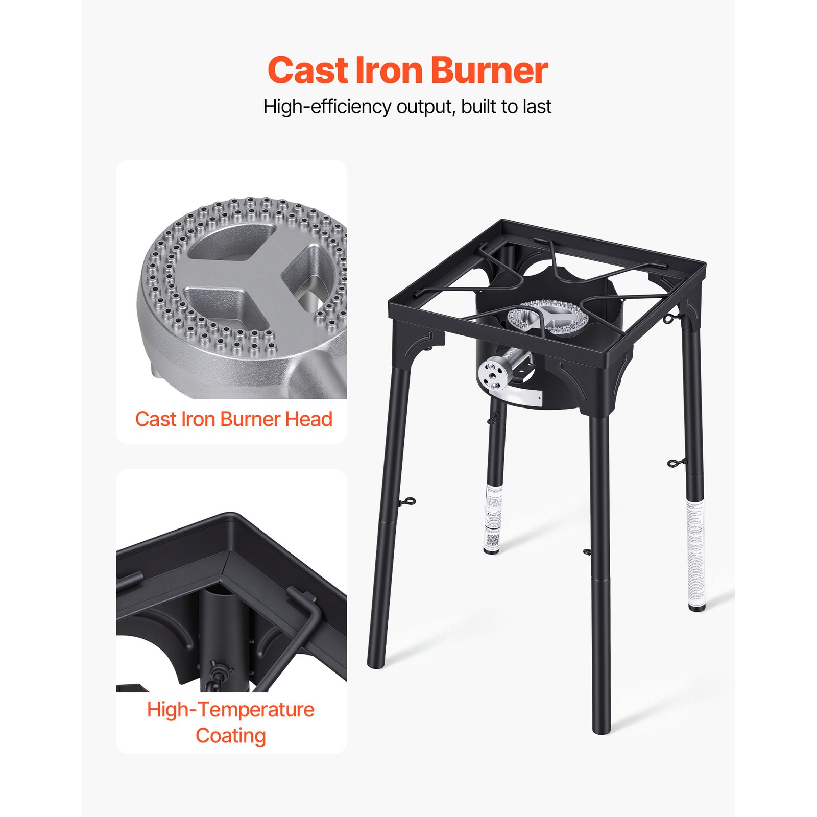 Uimoso Single Burner Propane Gas Stove 100000 BTU Outdoor Cooker for Camping