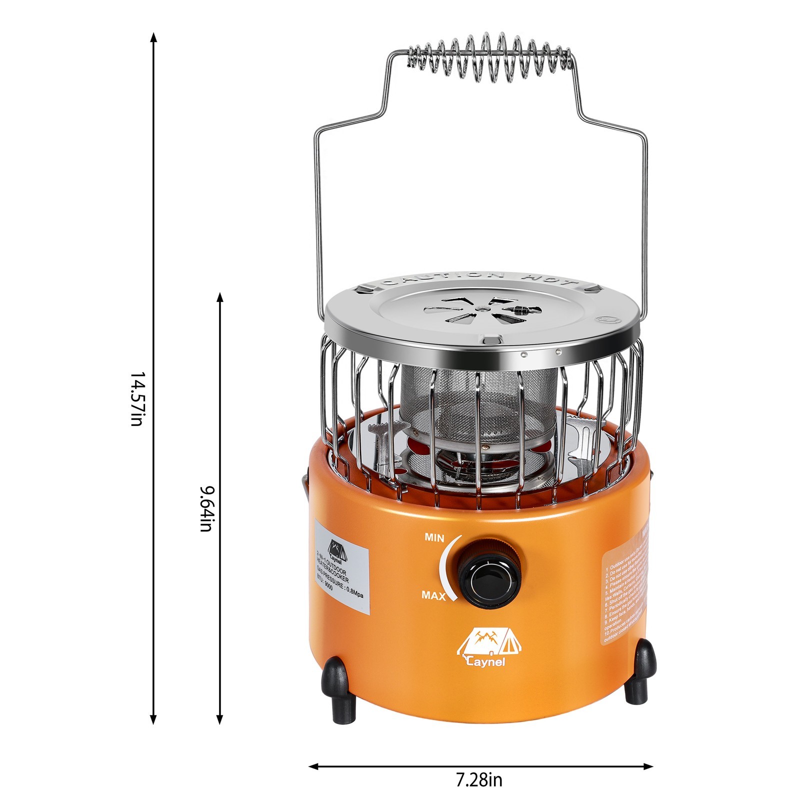 2-in-1 Portable Propane Heater Stove 3 Modes Outdoor Camping Liquefied Gas Stove