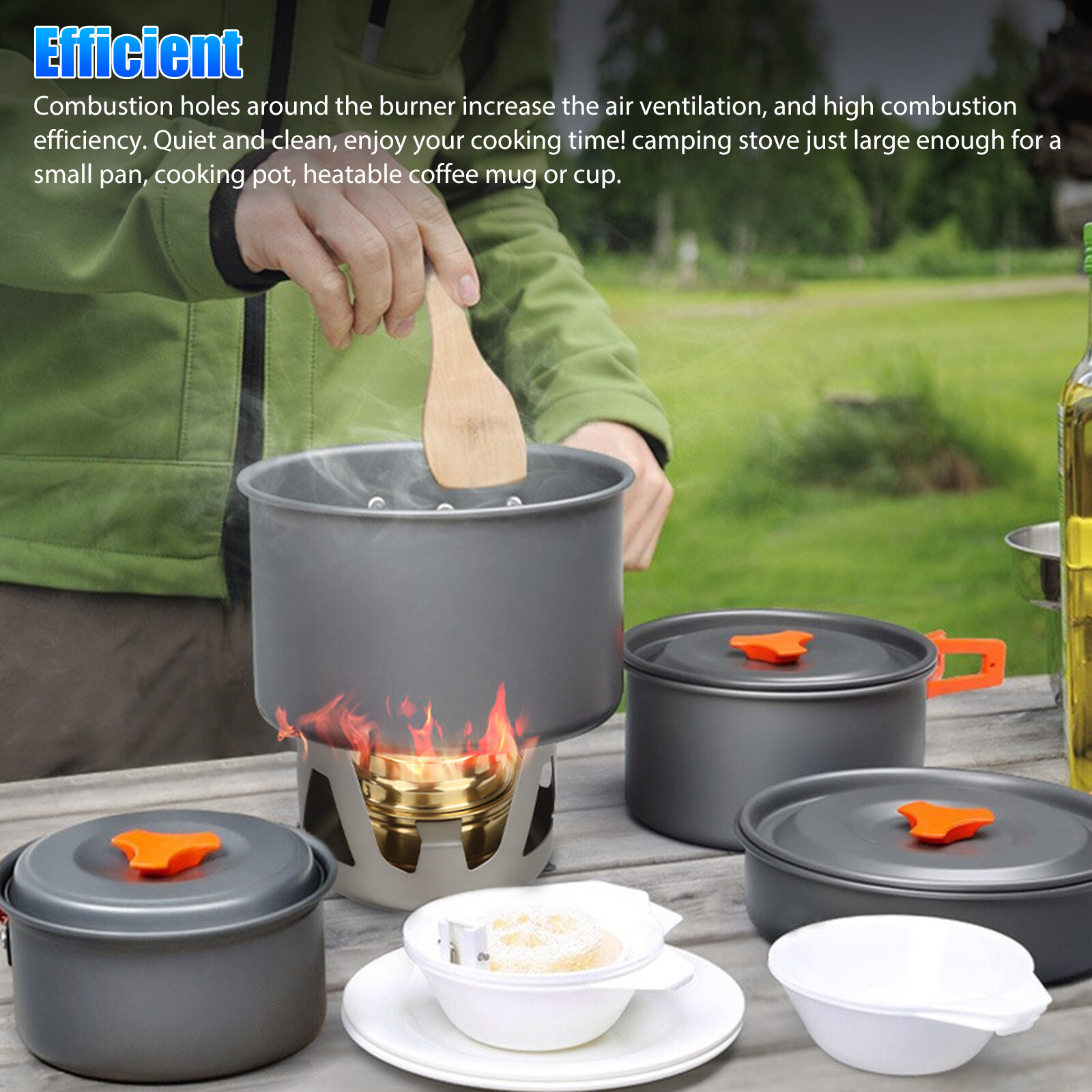 Outdoor Mini Portable Alcohol Stove Burner for Backpacking Hiking Camping Tool