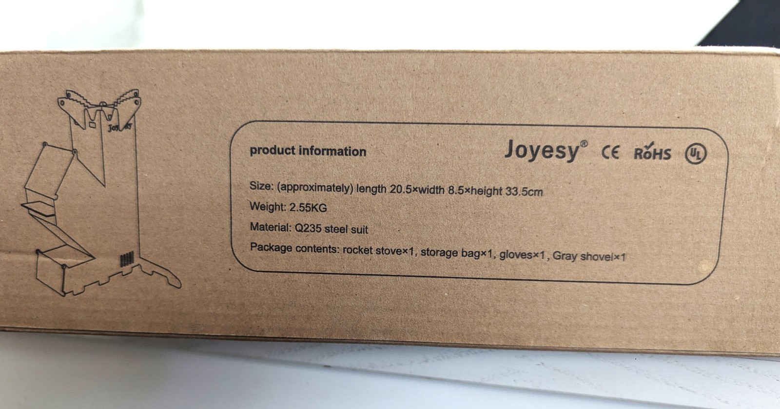 Joyesy Mini Portable Rocket Stove for Camping and Outdoor Cooking