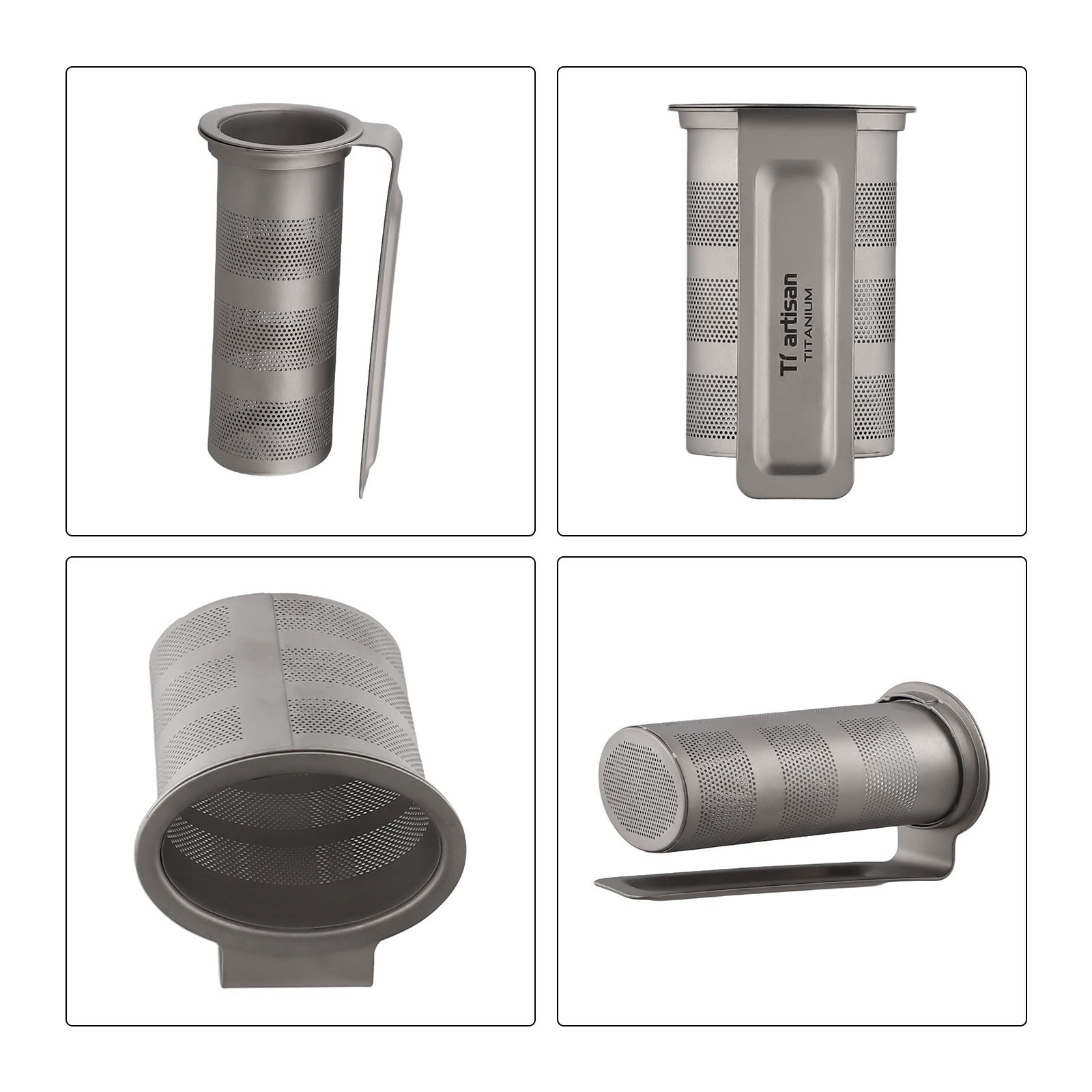 Titanium Mesh Tea Infuser Basket Tea Strainer Teapot Leaf Spice Tea Cup Filter