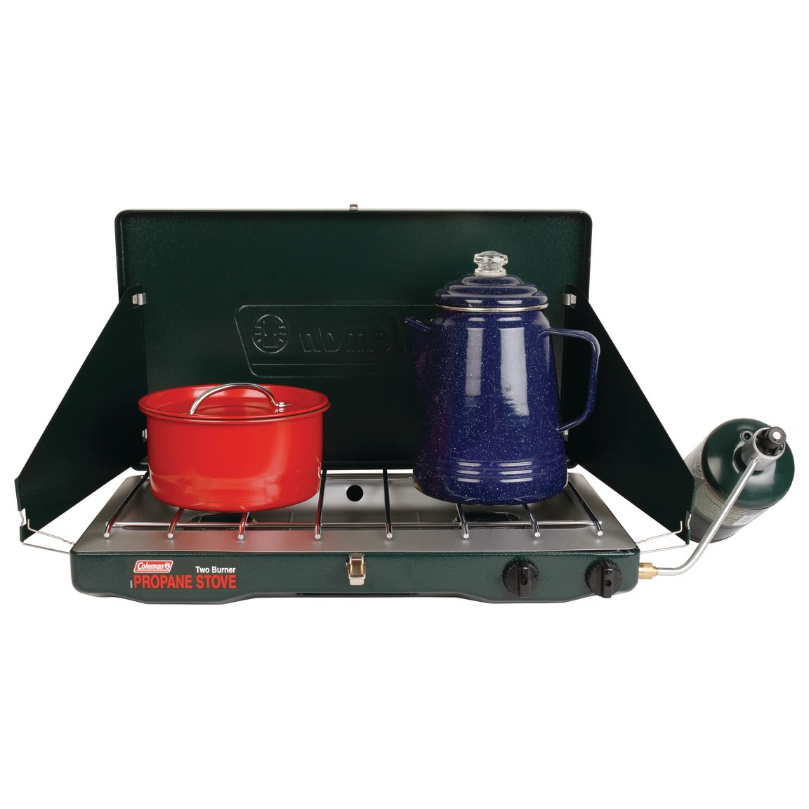 Coleman Brand, Matchlight 10,000 BTU 2-Burner Propane Stove, Black
