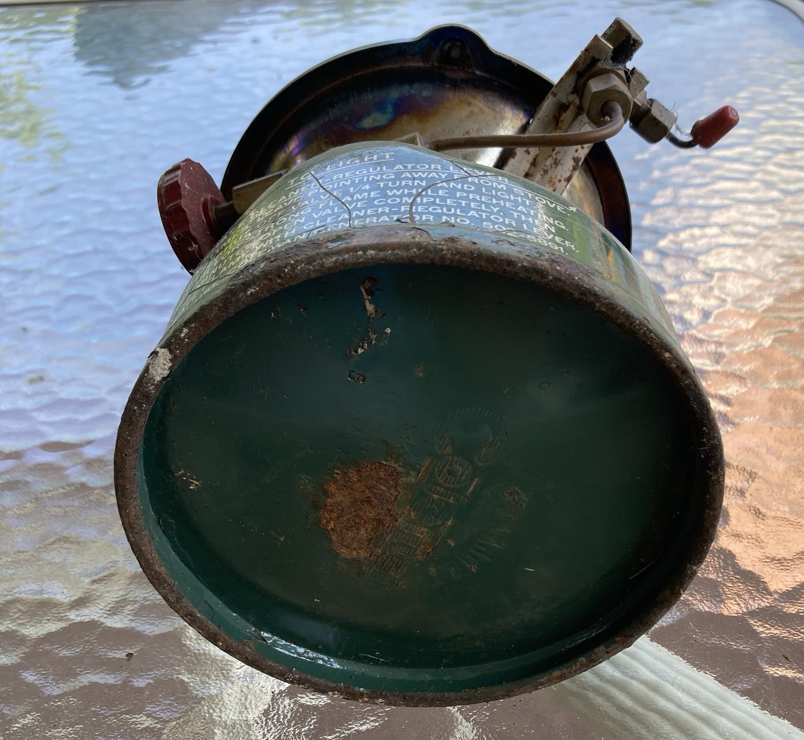 Vintage 1970 Coleman 502 Green Camp Stove For parts Only.