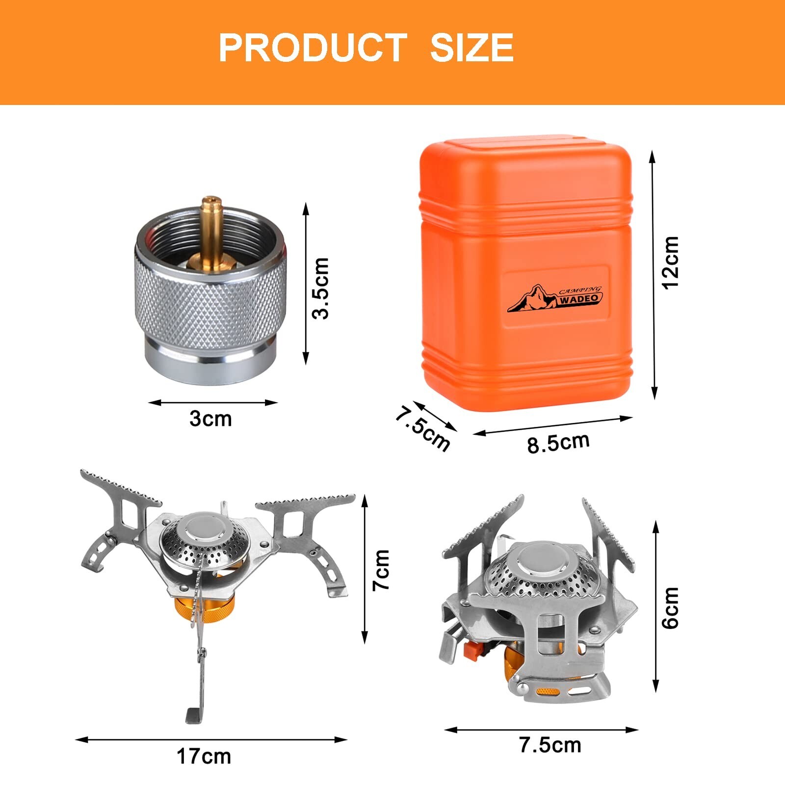 3700W Portable Camping Stove Kit with Accessories for Outdoor Cooking