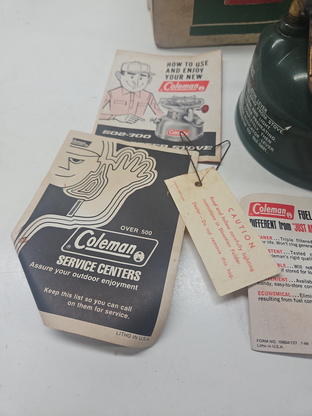 VTG 1968 COLEMAN 502-700 SPORTSTER SINGLE BURNER SPORTSTER STOVE RARE