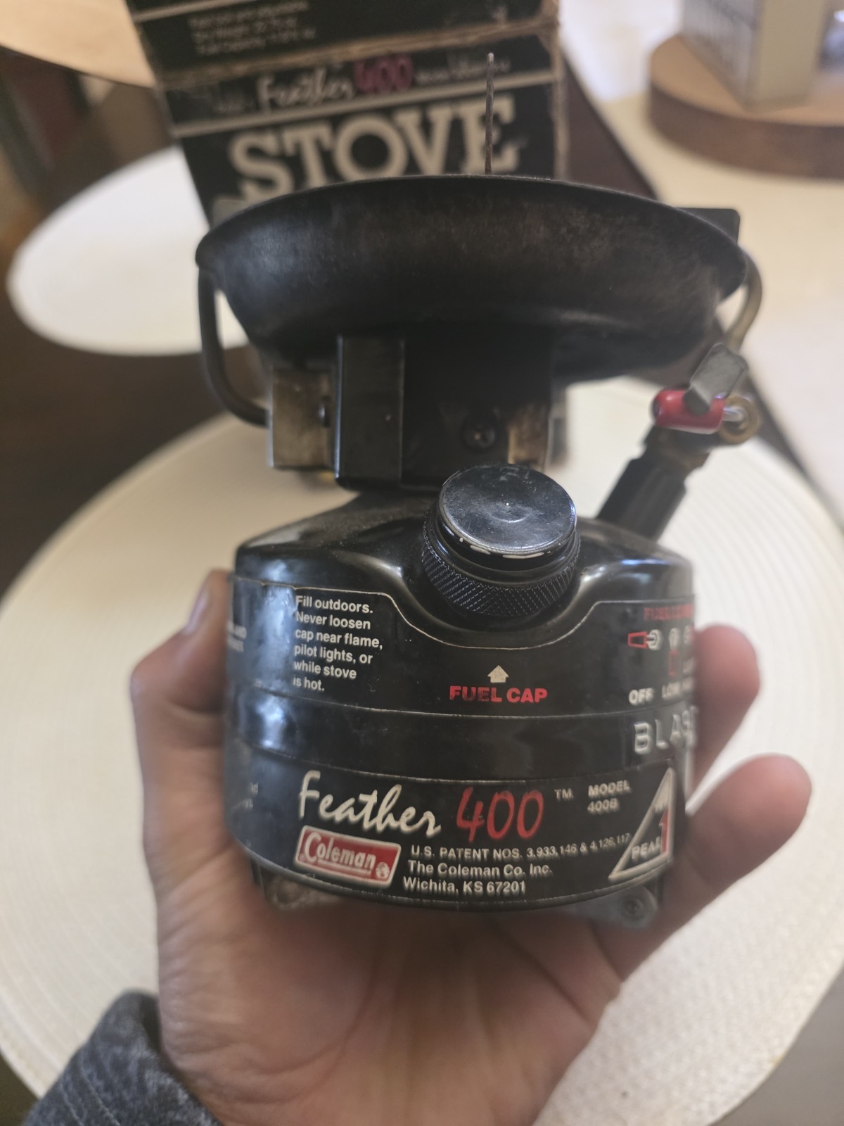 Vtg. Coleman Feather 400B7014 Peak1 Camp Stove Backpacking Stove Untested