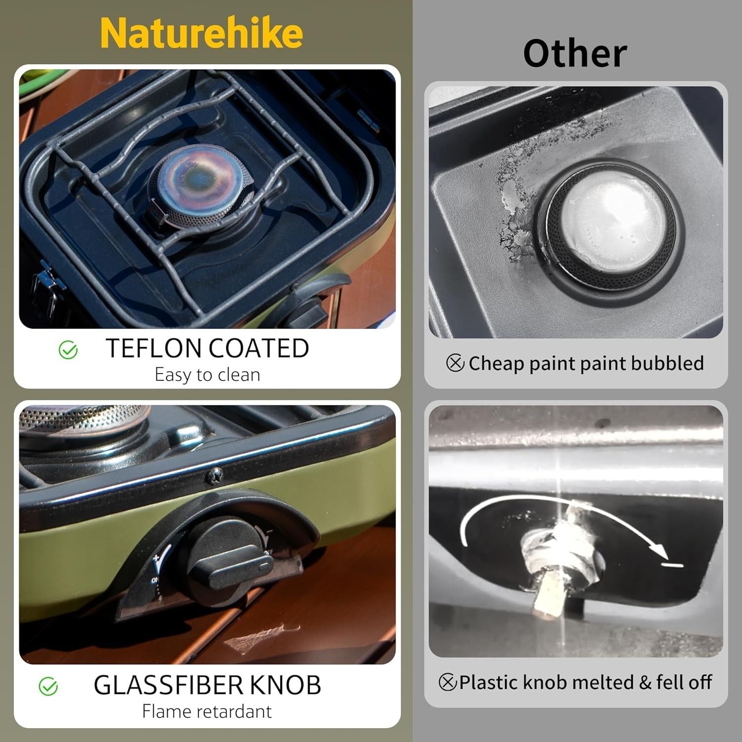 Lightweight Folding Camp Stove with Carry Bag and High Energy Output for Camping