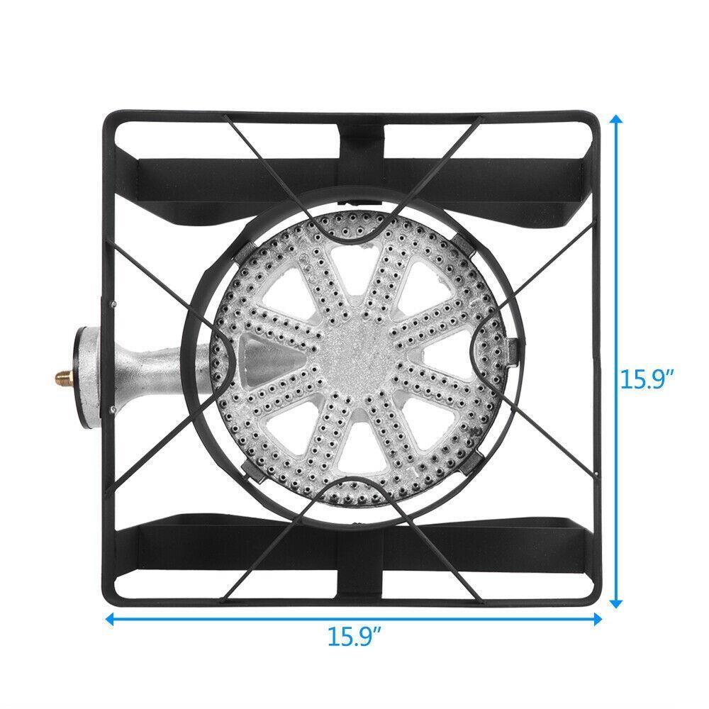 200,000 BTU Square Single Burner Liquid Propane Outdoor Stove Grill Camp BBQ