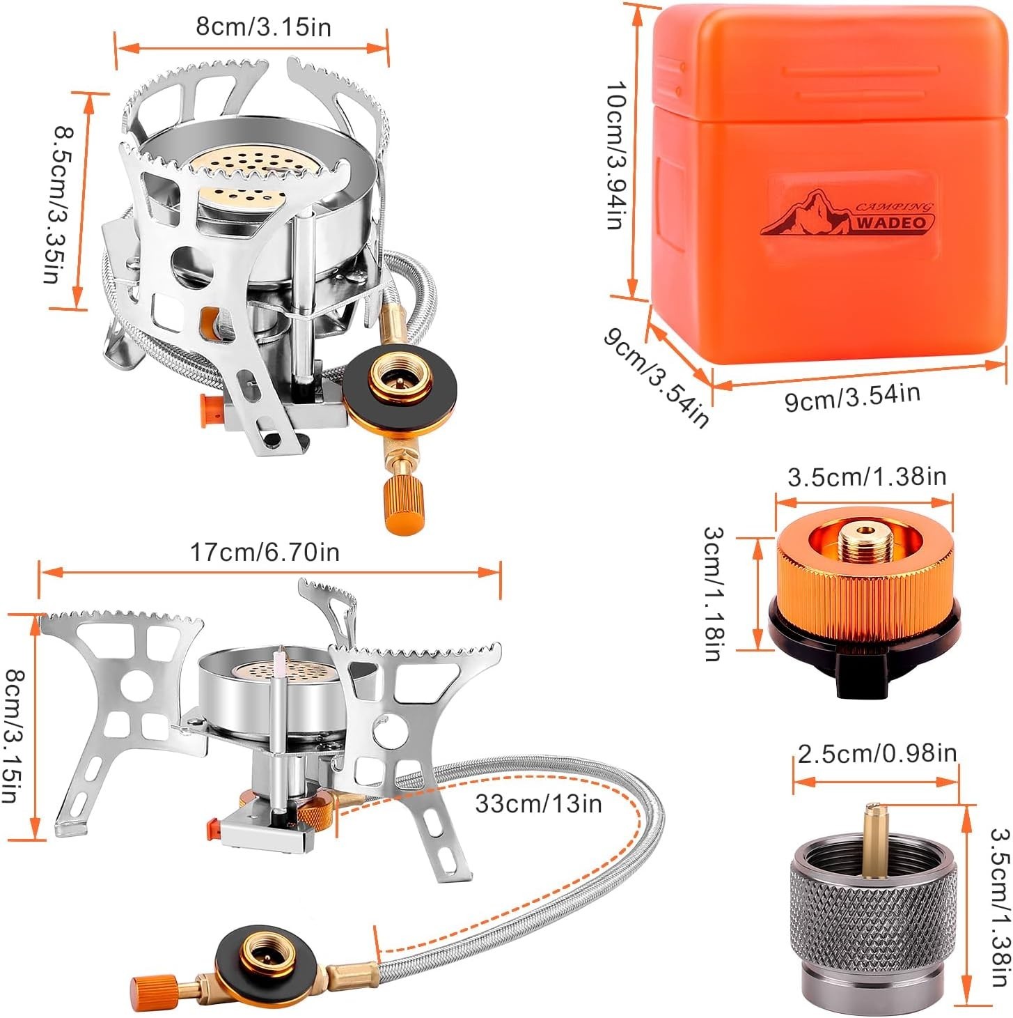 High-Efficiency Camping Stove with Windproof Design