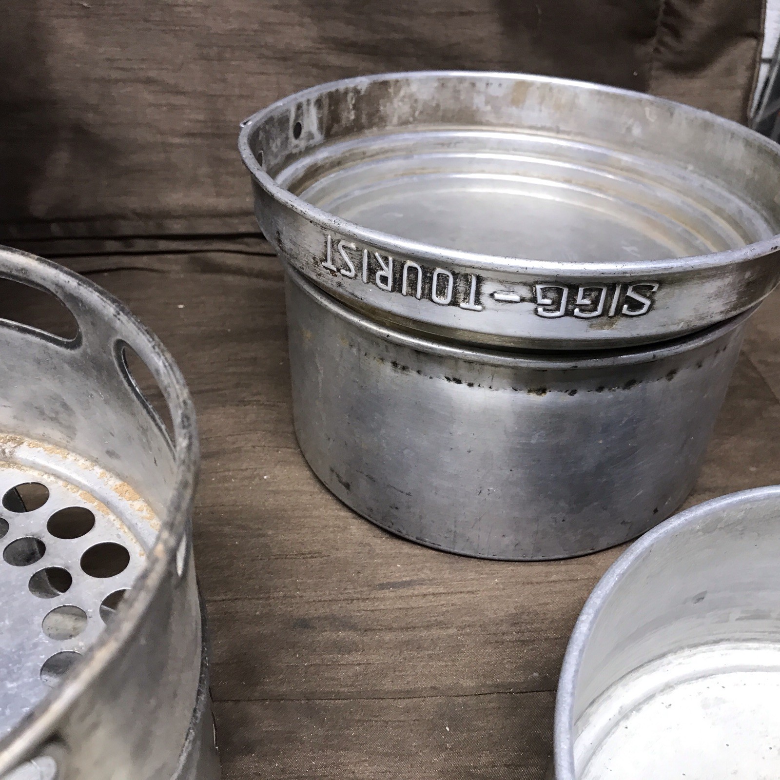 Vintage SVEA 123 Camping Stove W/6 Pcs SIGG Tourist Cook Set
