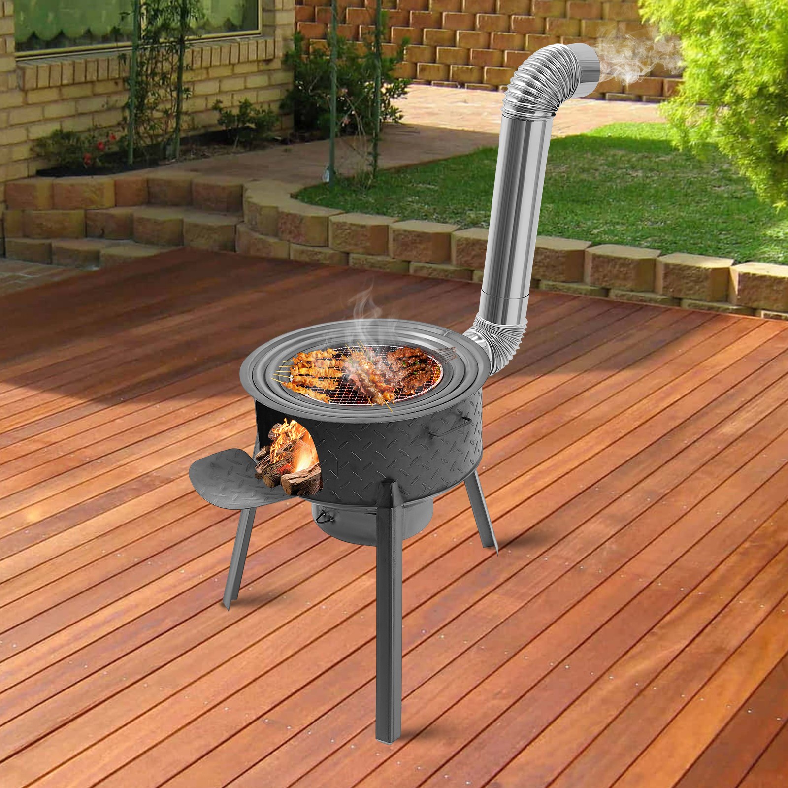 Wood Burning Stove Sets Multi-function Portable Outdoor Camping/BBQ Cooking Kits