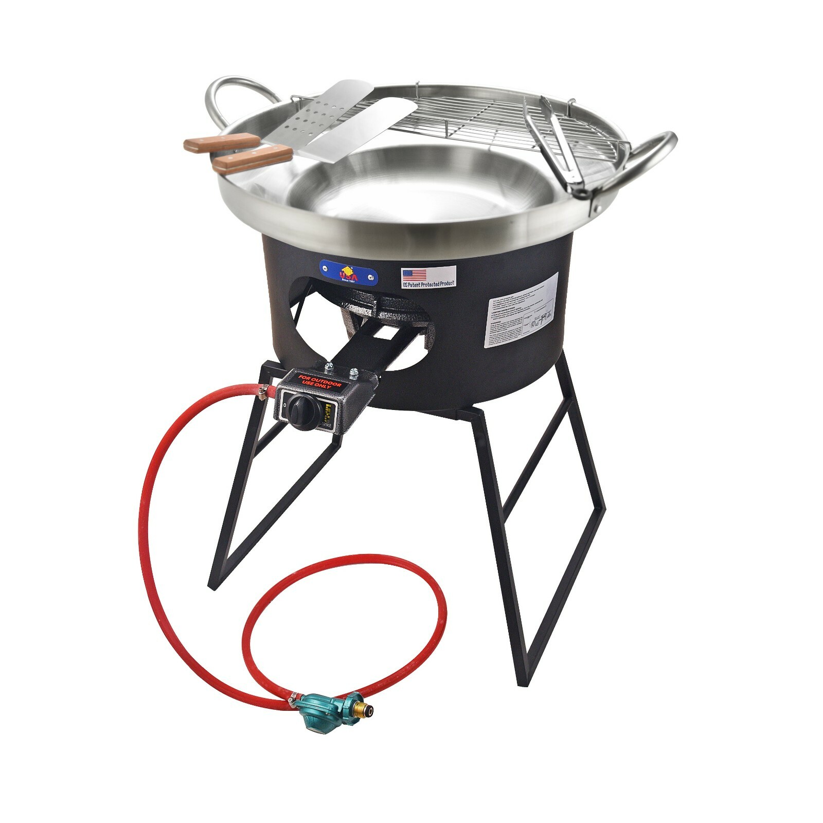 Propane Burner Camping Gas Stove W/ 23″ Comal Set Tortillas Outdoor Cooker