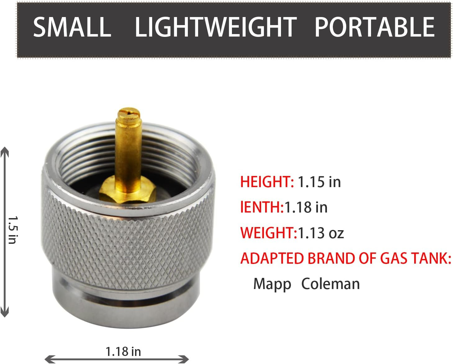 Propane to Butane Adapter, Camping Stove Adapter,1 Lb Propane Tank Input and EN4