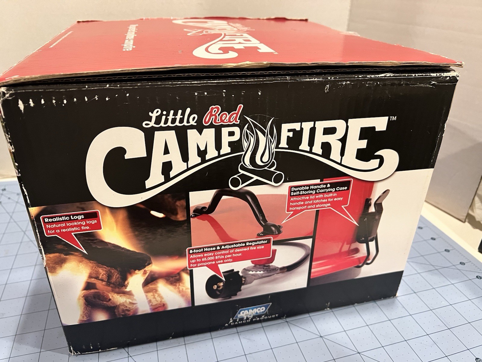 CAMCO CAMPFIRE LITTLE RED CAMP STOVE OLD STOCK NEW IN BOX RARE LOGS FIRE PIT