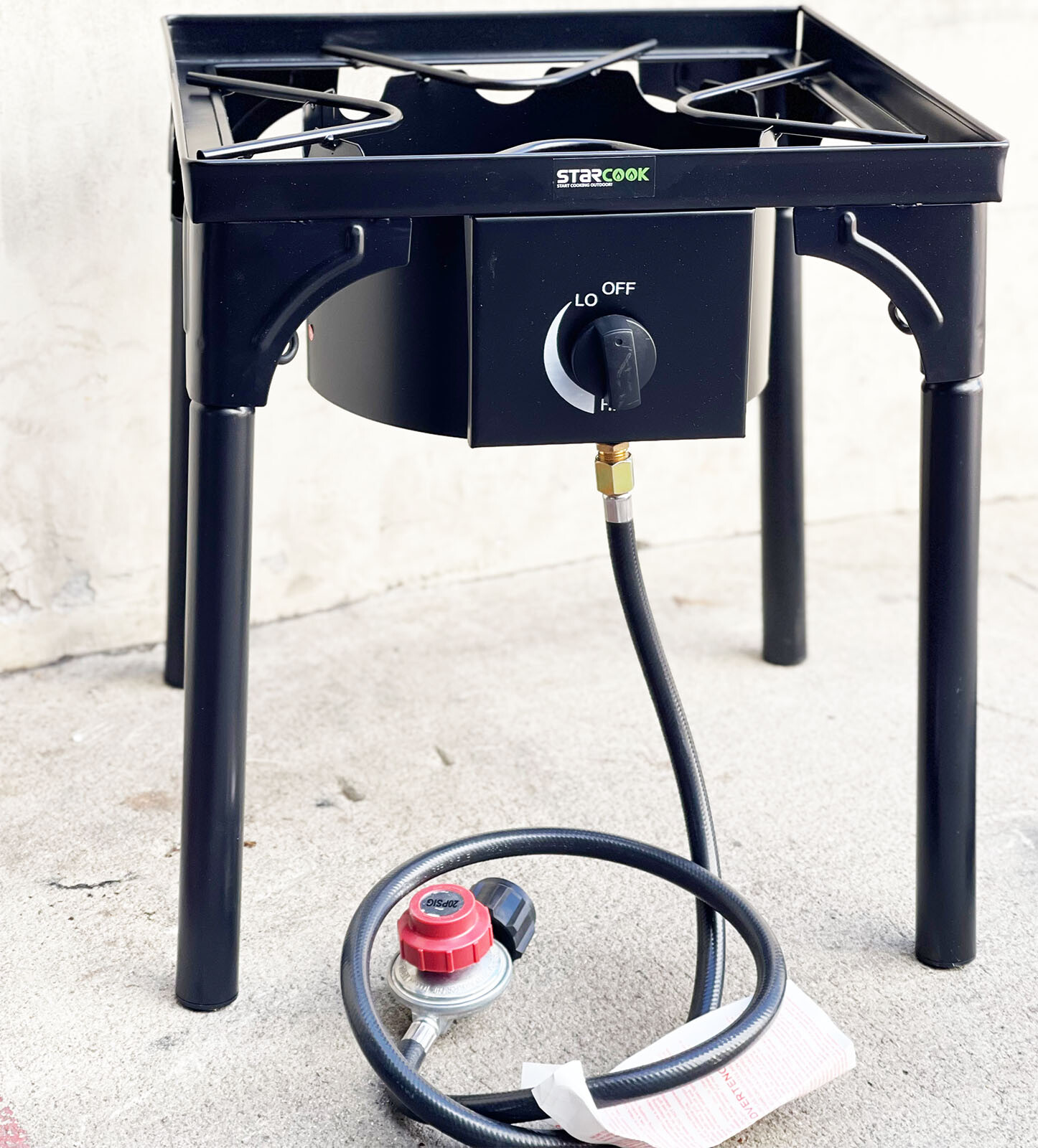 Stand Up LP Propane Burner 20,000 BTU Outdoor Stove Camping Cooker w/Regulator