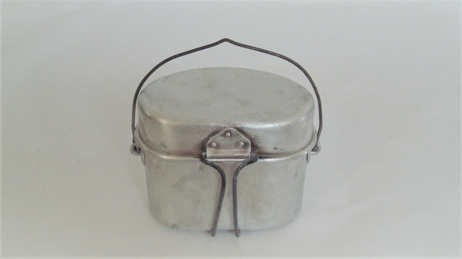 Vintage Kidney Bean-Shaped Canteen Backpacking Hiking Camping Lightweight AL