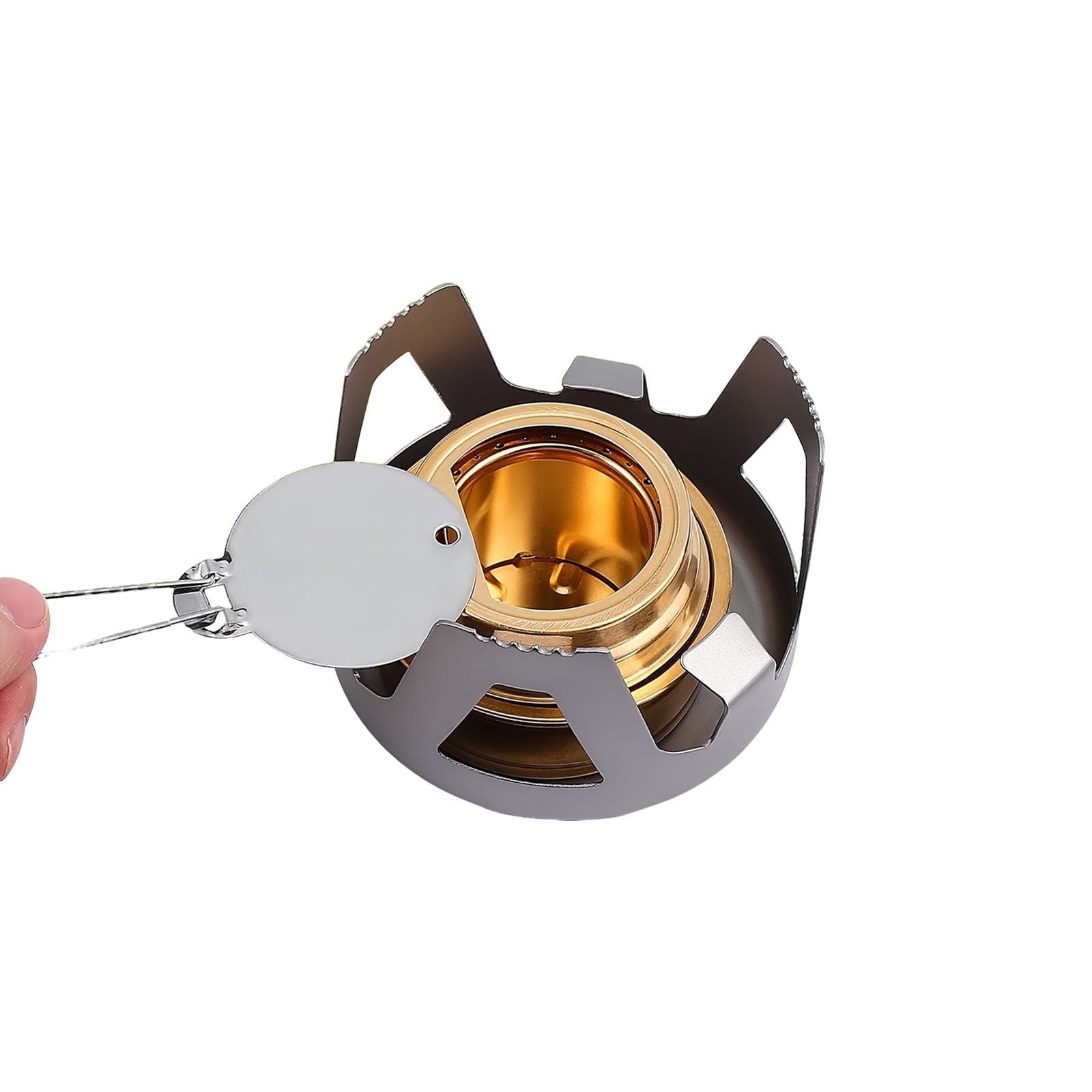 Outdoor Mini Portable Alcohol Stove Burner for Backpacking Hiking Camping ToolAM