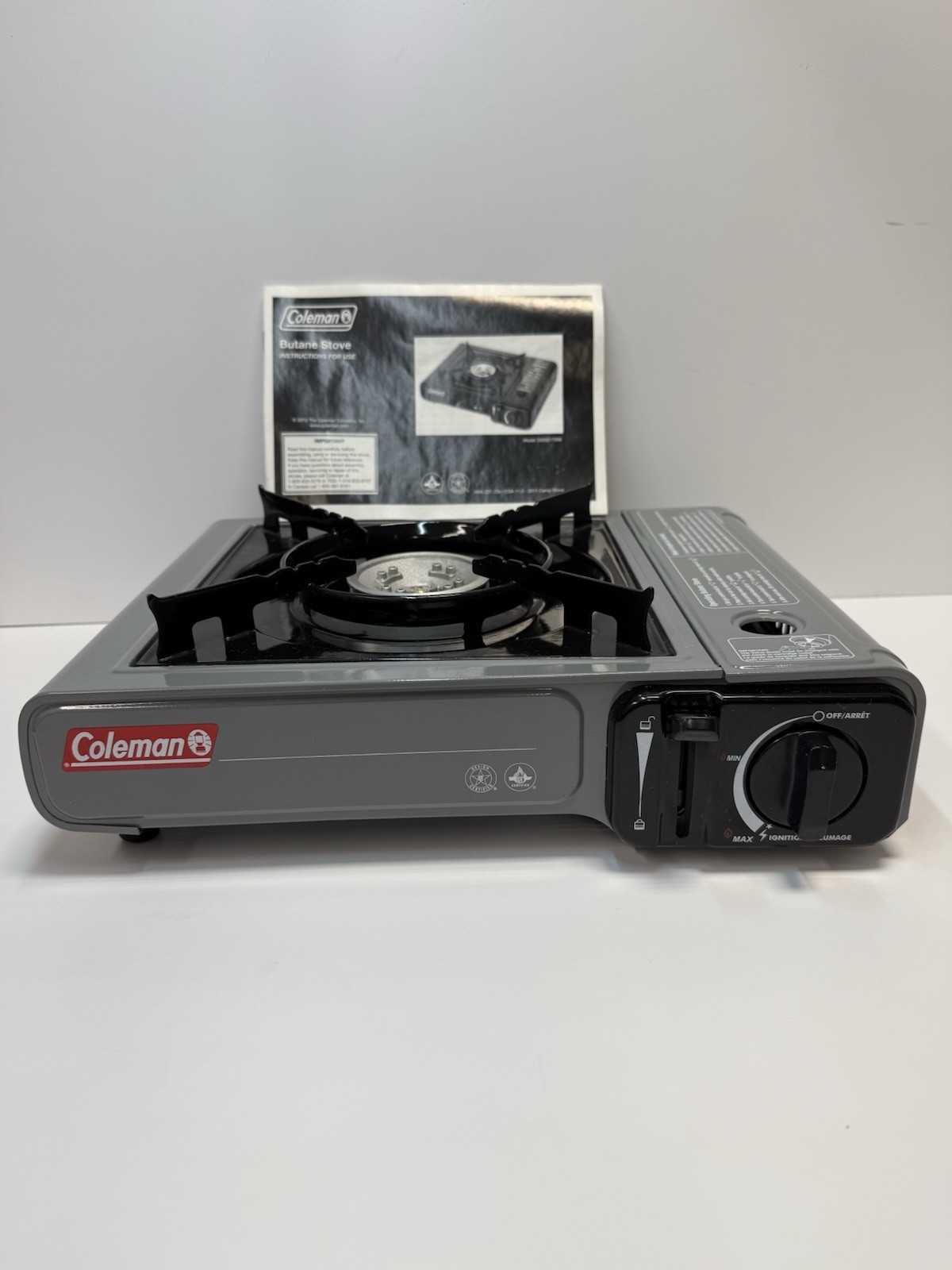 Coleman Tabletop Portable Butane Gas Camping Stove 1 Burner Gray Camping Gear