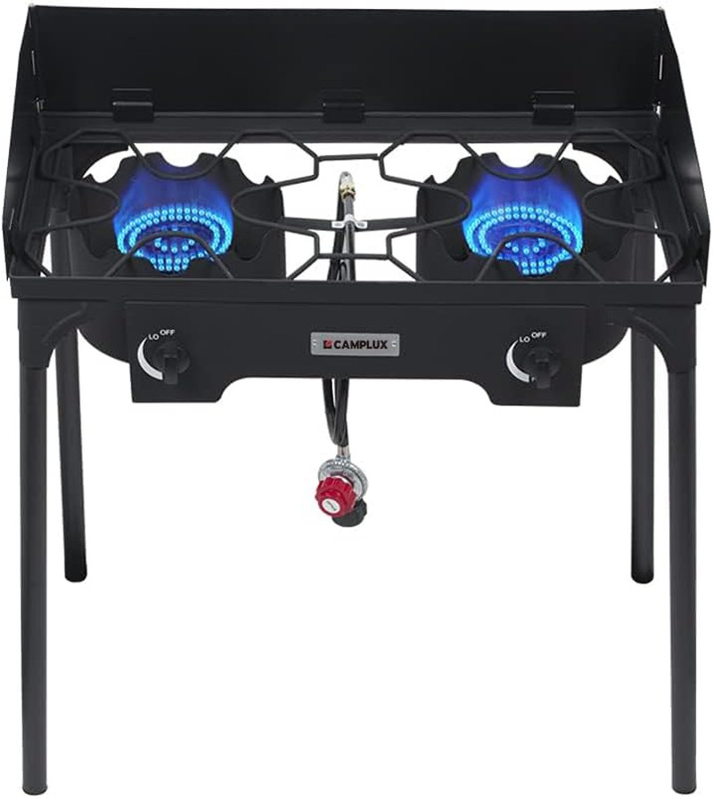 Camplux Camping Stove 2 Burners, Propane Burner 260,000 BTU, Heavy Duty Gas Stov