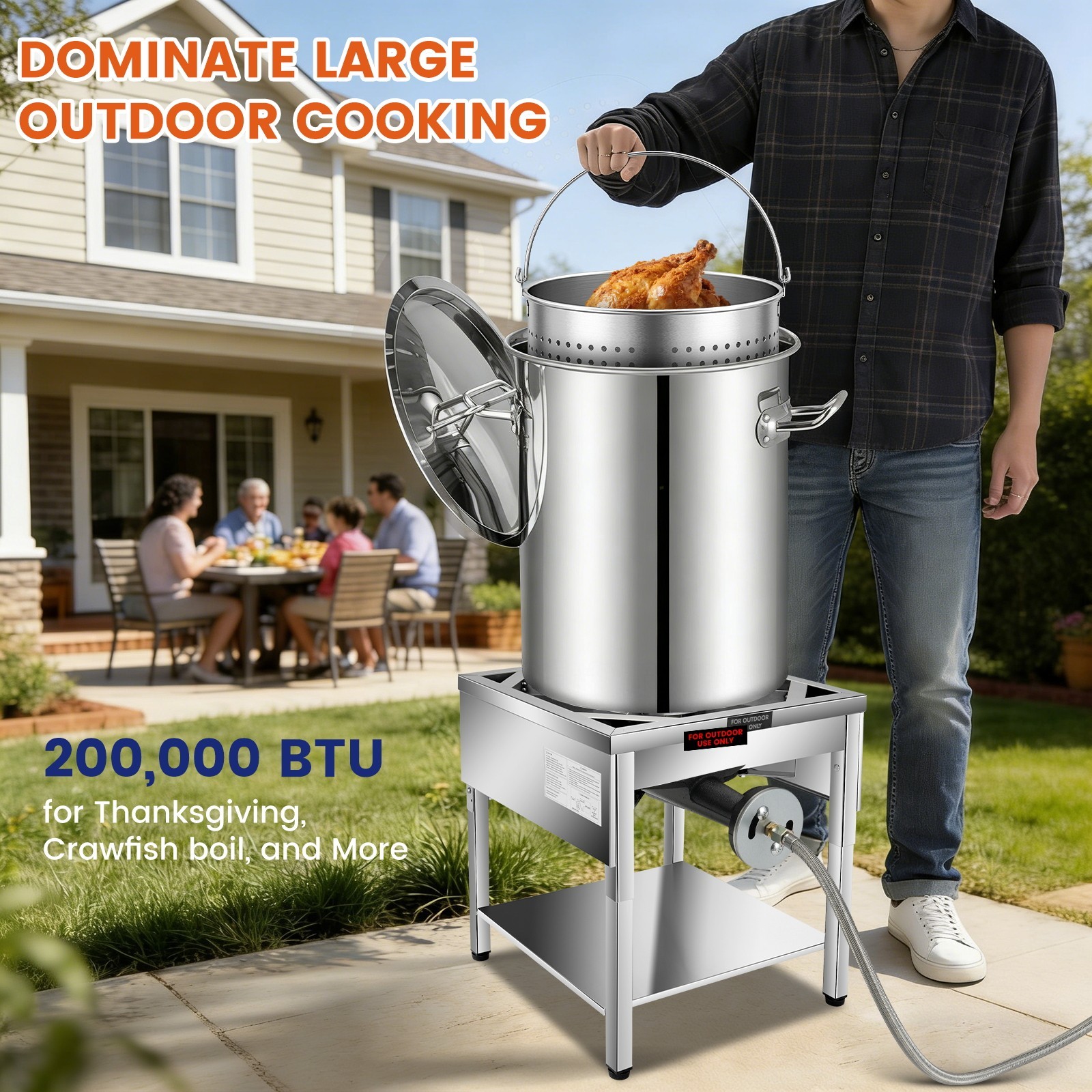 ARC Single Burne Propane Stove Stainless Steel Outdoor Burner with Foldable Legs