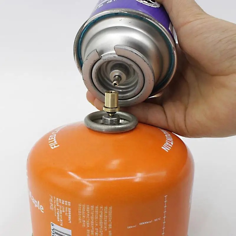 2pc Gas Refill Adapter Camping Stove Butane Canister Tank Cylinder Burner Valve