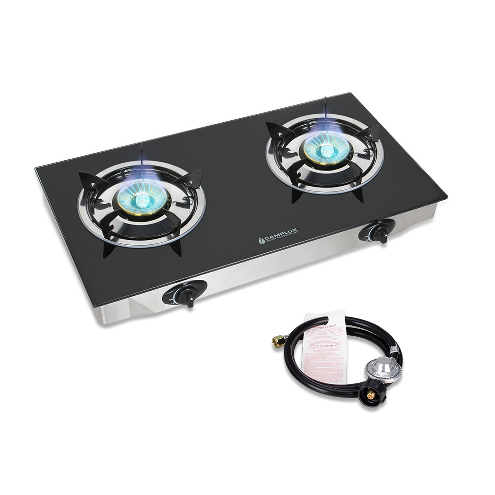 Camplux Portable Gas Cooktop 3 Burners Propane LPG Camping Stove Stand Outdoor