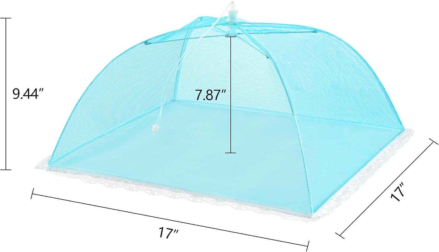 6 Pack Colored Pop-Up Mesh Food Cover Tent for Outside,17 Inches Reusable and