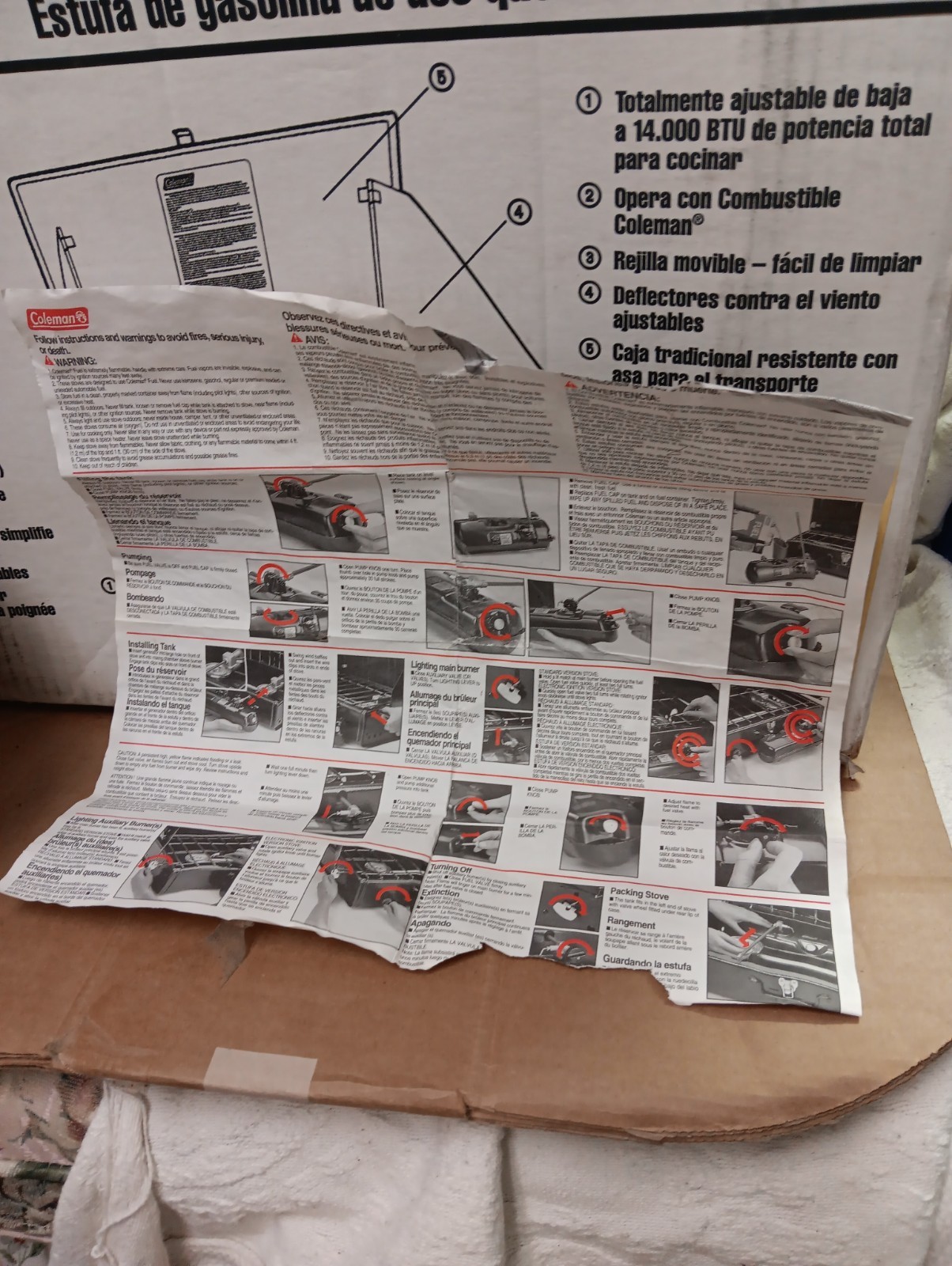 1999 Coleman 425 Two Burner Gas Camp Stove Model 425F499T EXCELLENT FAST SHIPP