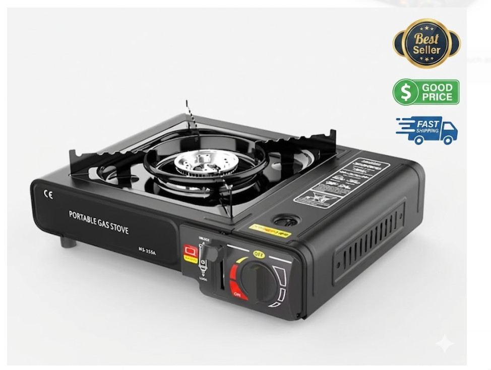Outdoor Portable 2900W Camping Stove Adjustable Fire Cooker with Storage Box