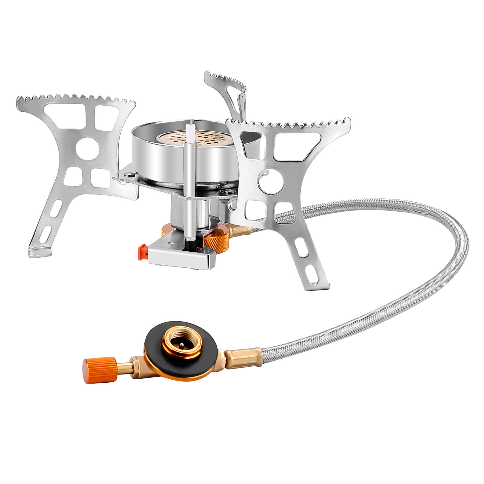 3900W Portable Backpacking Stove Camping Gas Stove 1LB Propane Tank Adapter