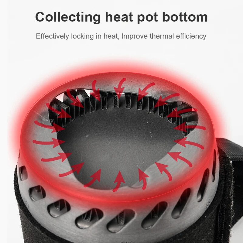 BRS-61 Camping Integrated Heat Collecting Pot Backpacking Cooking Stove System