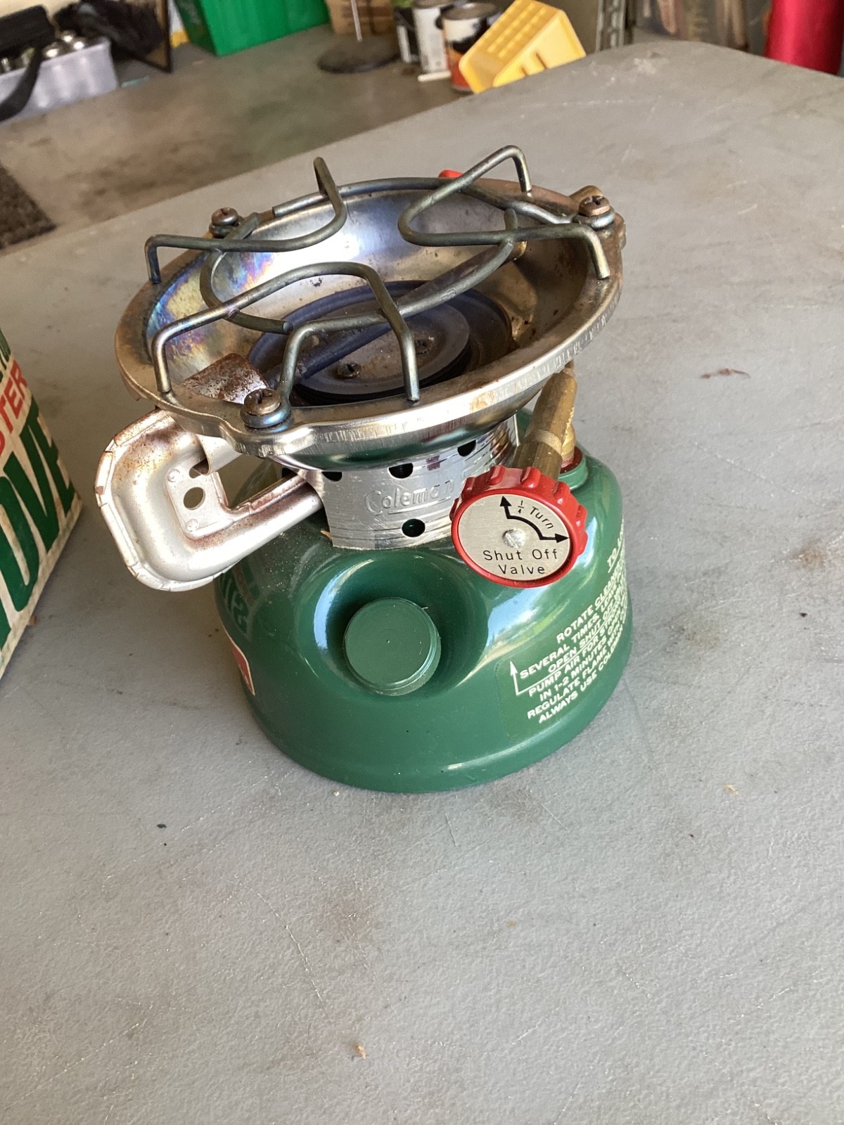 72 Vintage Coleman 502 Camp Stove w/ Box & Used Once Working USA