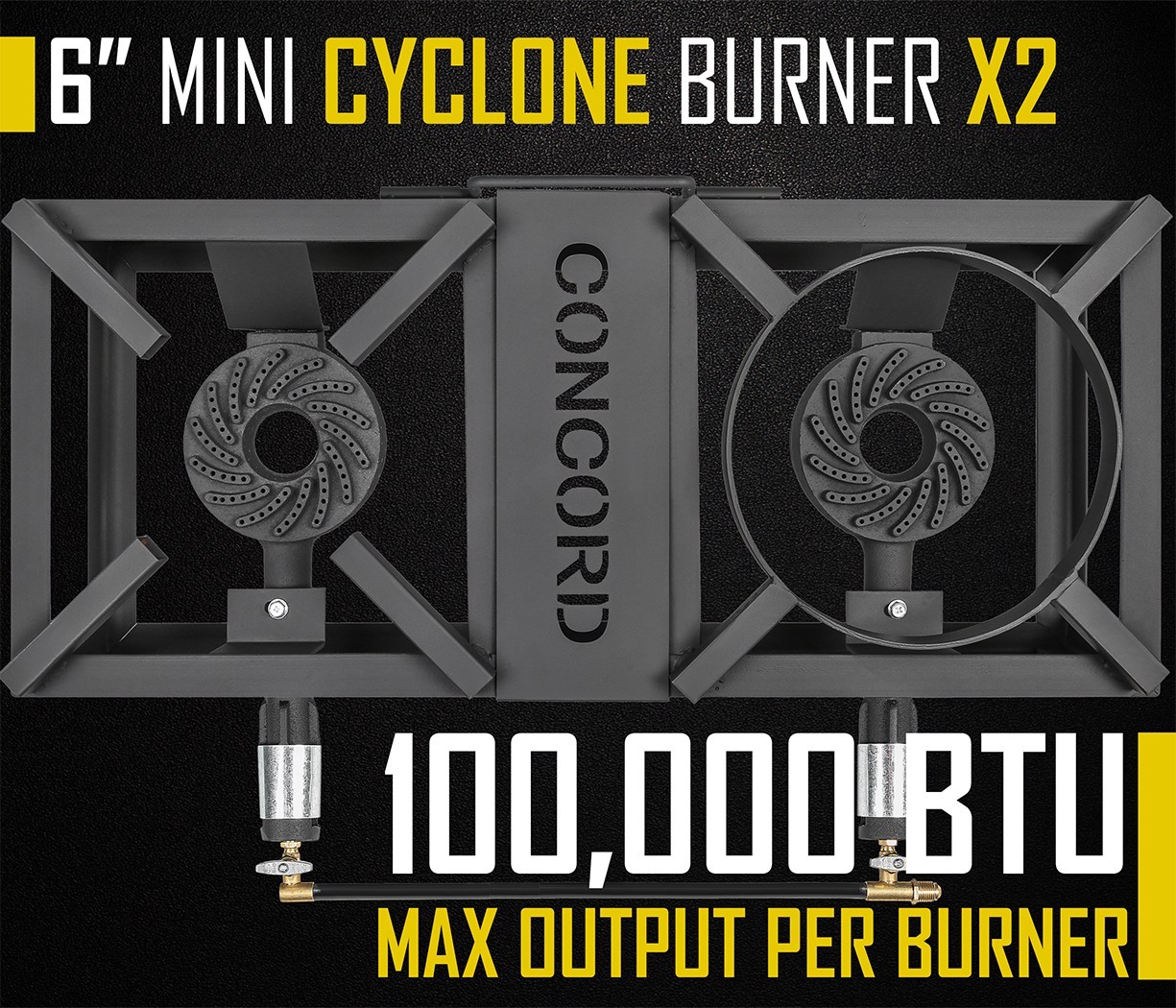 CONCORD THE BLOCK BURNER MAX Double Propane Outdoor Burner. 200,000 Total BTU.
