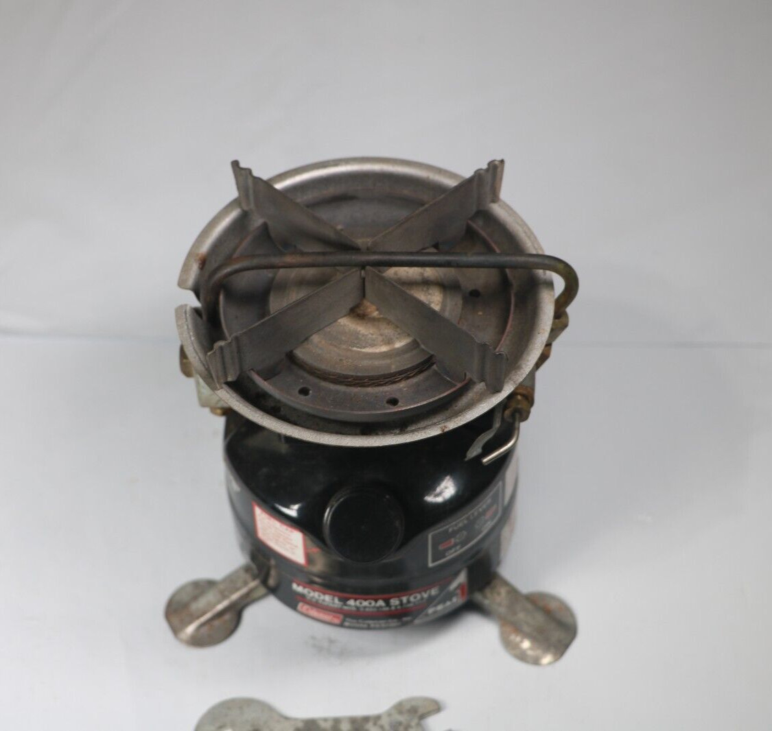 Vintage Coleman Peak 1 Lightweight Backpack Stove Model 400A Dated 4-86