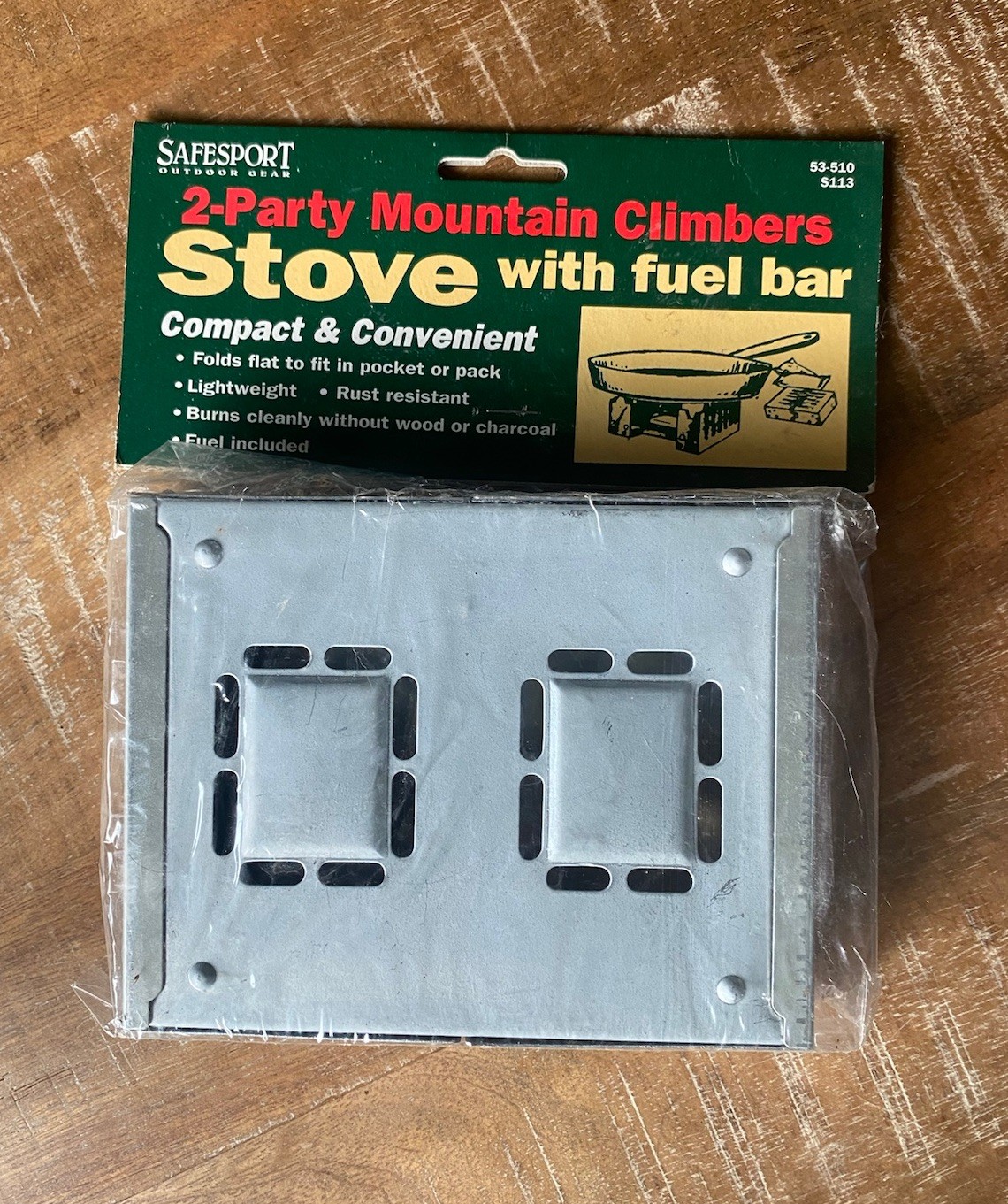 Safesport 2-Party Mountain Climbers Stove With Fuel Bar -S113
