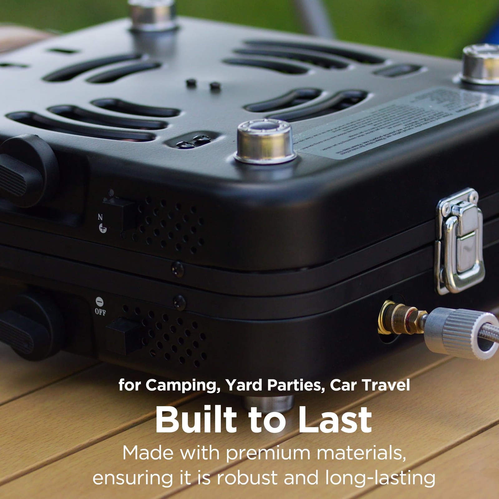 Propane 2-Burner Camping Stove with Carrying Bag, 17500 BTU Adjustable Burner…