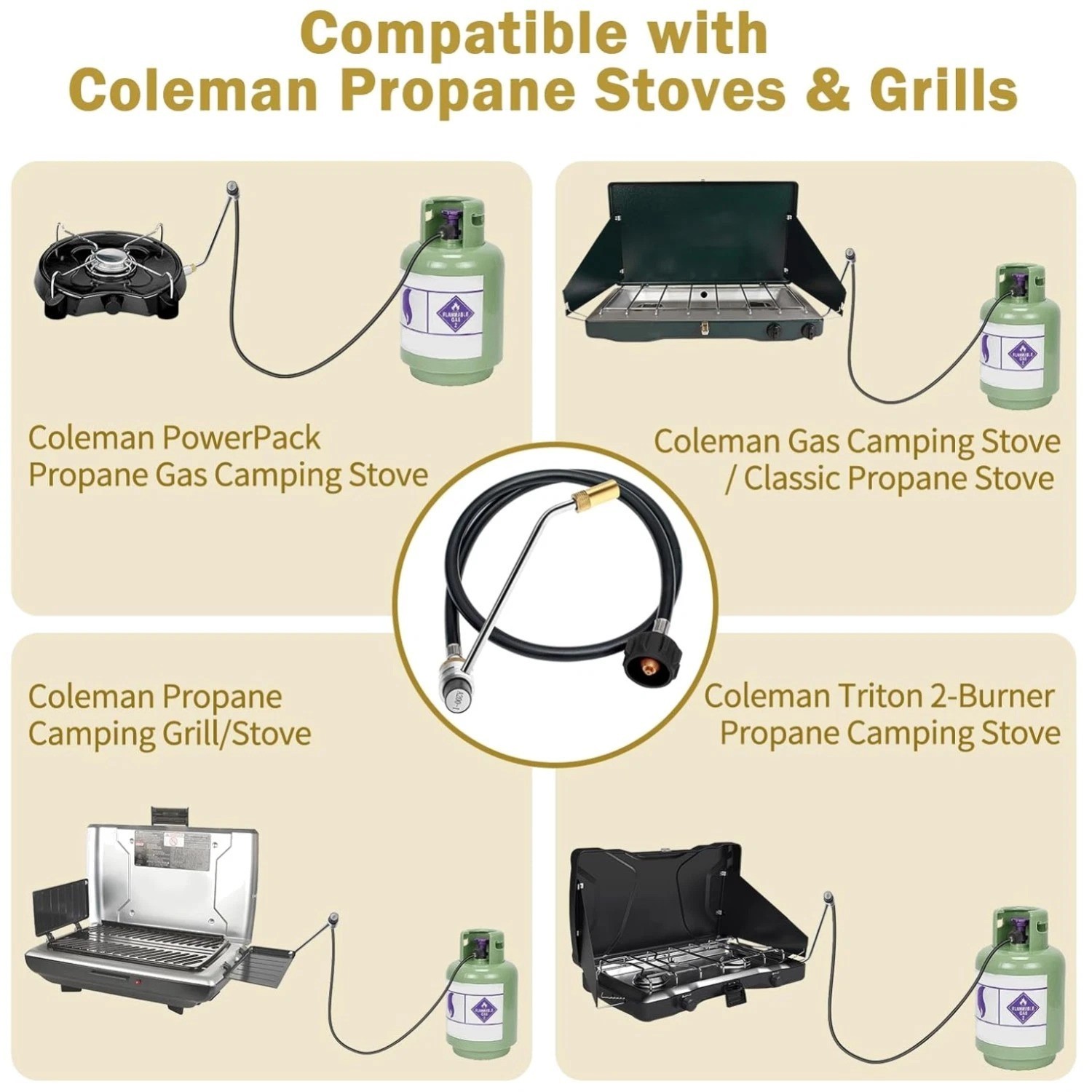Coleman Grill Stove Regulator & Propane Hose Replacement